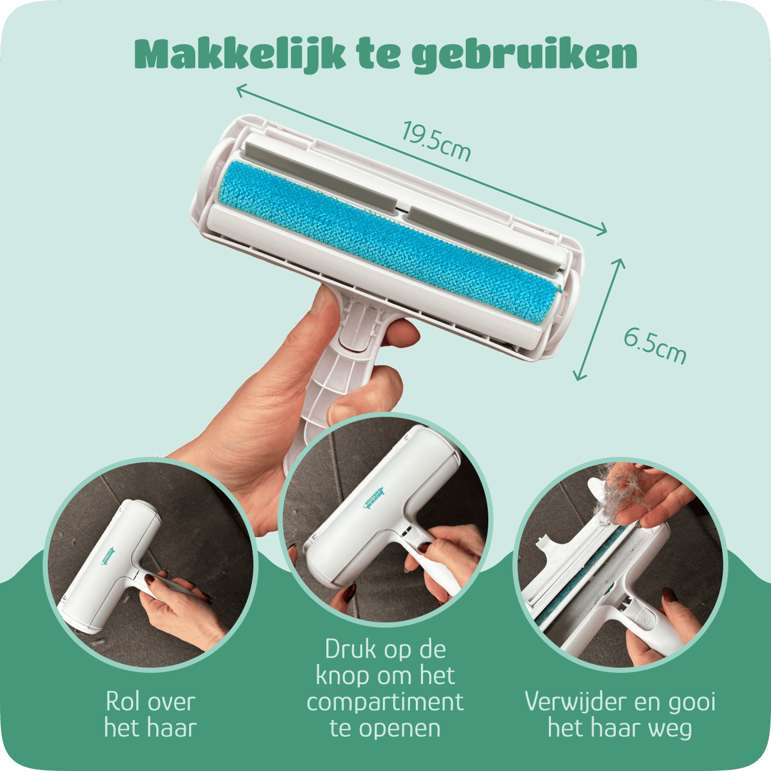 Haarverwijderaar Voor Huisdieren - Pluisverzamelaar Voor Wasmachine En Droger, 3 Stuks