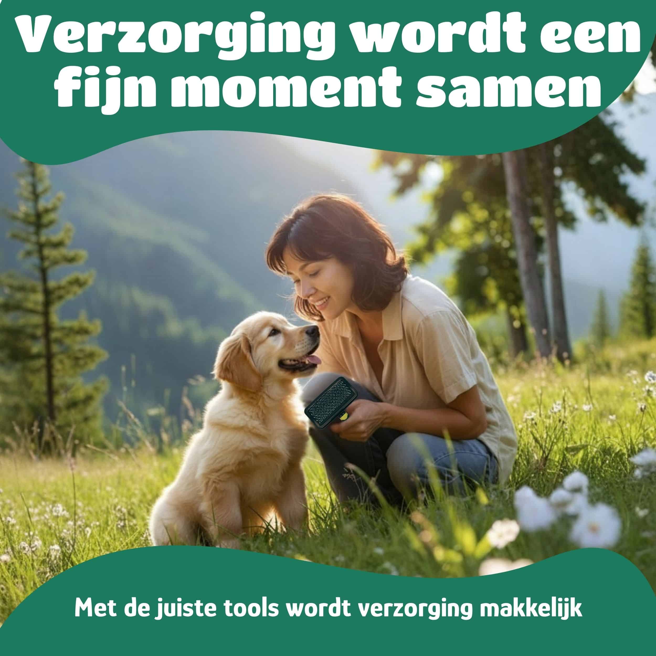 Puppy verzorgings- en grooming set met tools voor jonge honden.